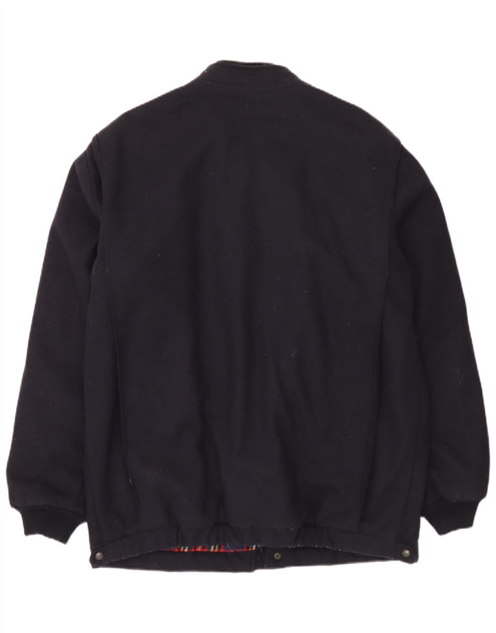 Wrangler Manteau coupe-vent pour homme UK 42 XL Laine bleu marine