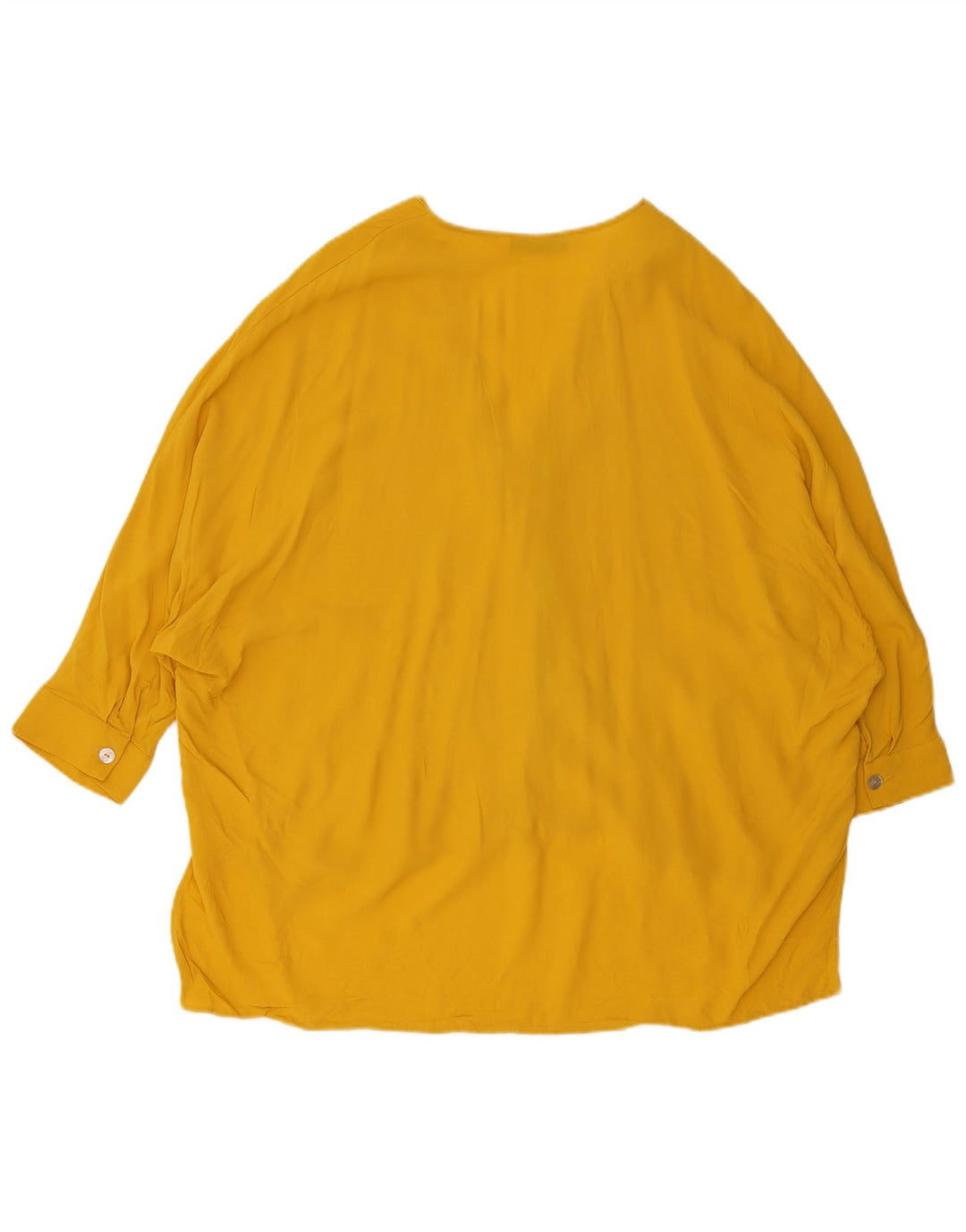Zara Chemisier surdimensionné à manches 3/4 pour femme UK 14 Jaune moyen