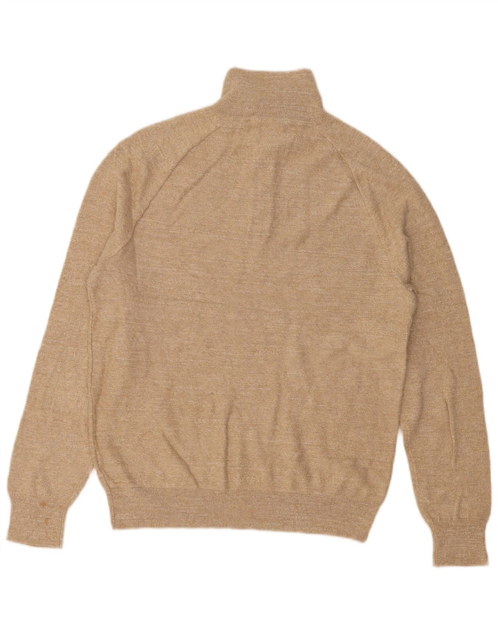 J. Crew Pull à col zippé pour homme Petit coton beige