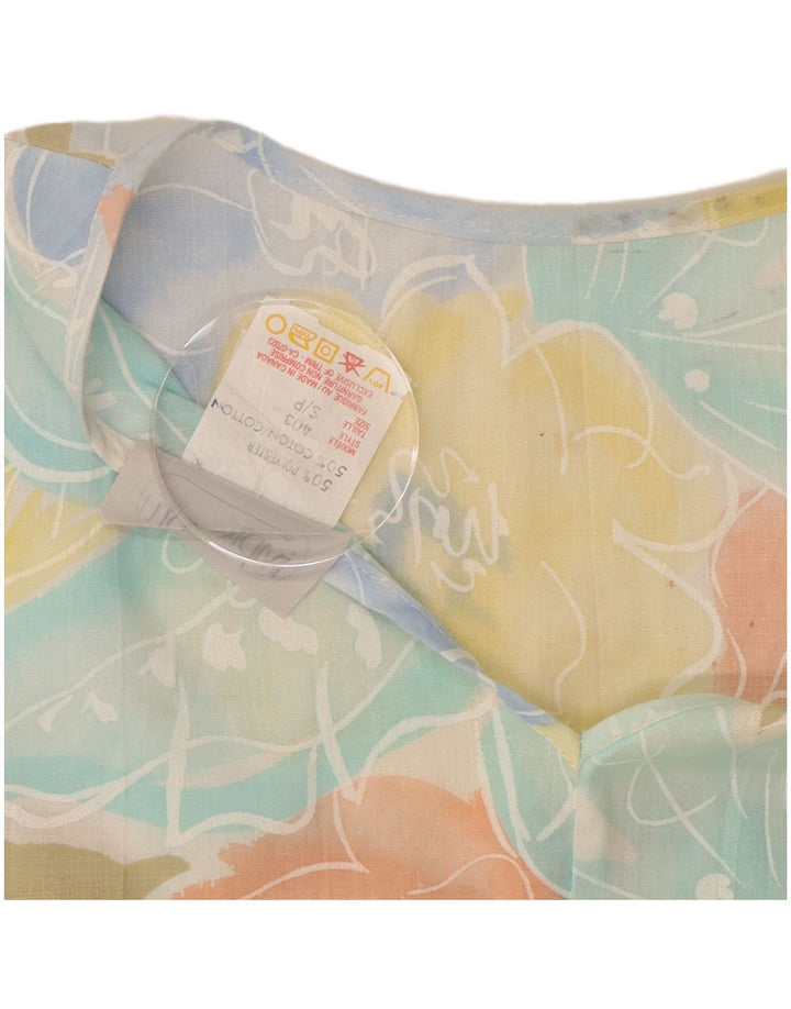 Impromptu Womens Crop Blouse Top UK 10 Petit Polyester Floral Multicolore