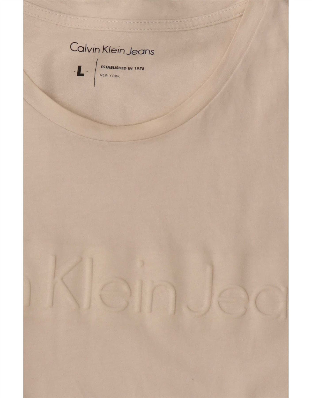 Calvin Klein Jeans T-shirt graphique pour hommes, grand, blanc