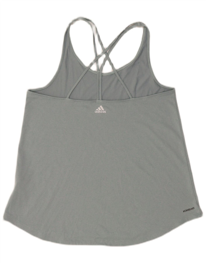 Adidas Femmes Aeroready Débardeur UK 14 Grand Gris Polyester