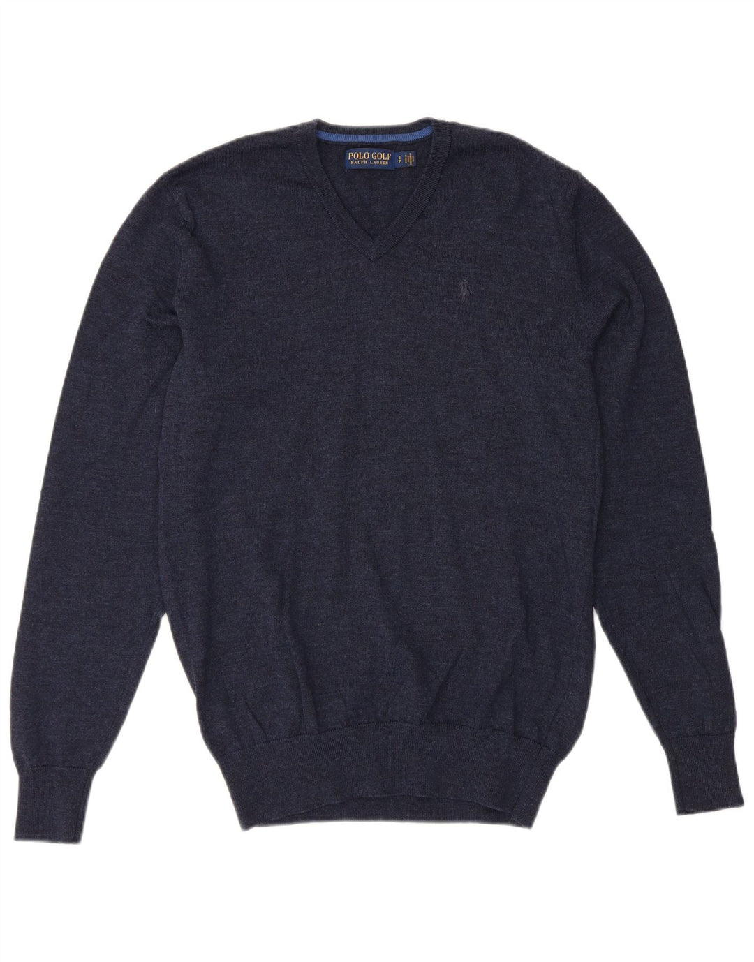 POLO RALPH LAUREN Pull col V pour homme en laine mérinos bleu marine