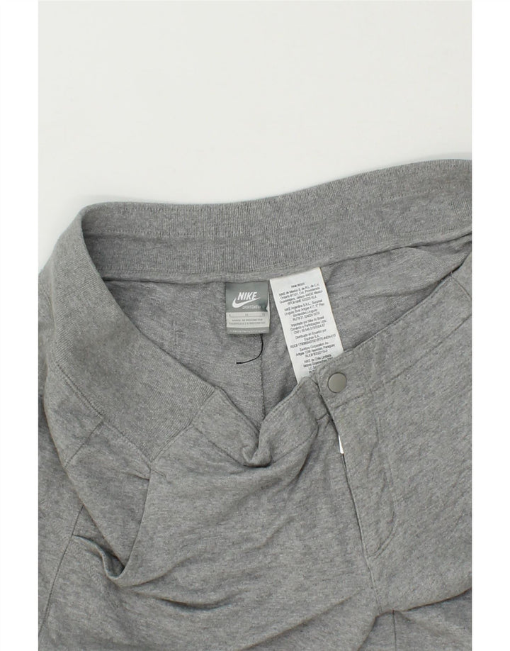 NIKE Womens Capri Trousers Large W36 L31 Grey Cotton Vintage Nike and Second-Hand Nike from Messina Hembry 