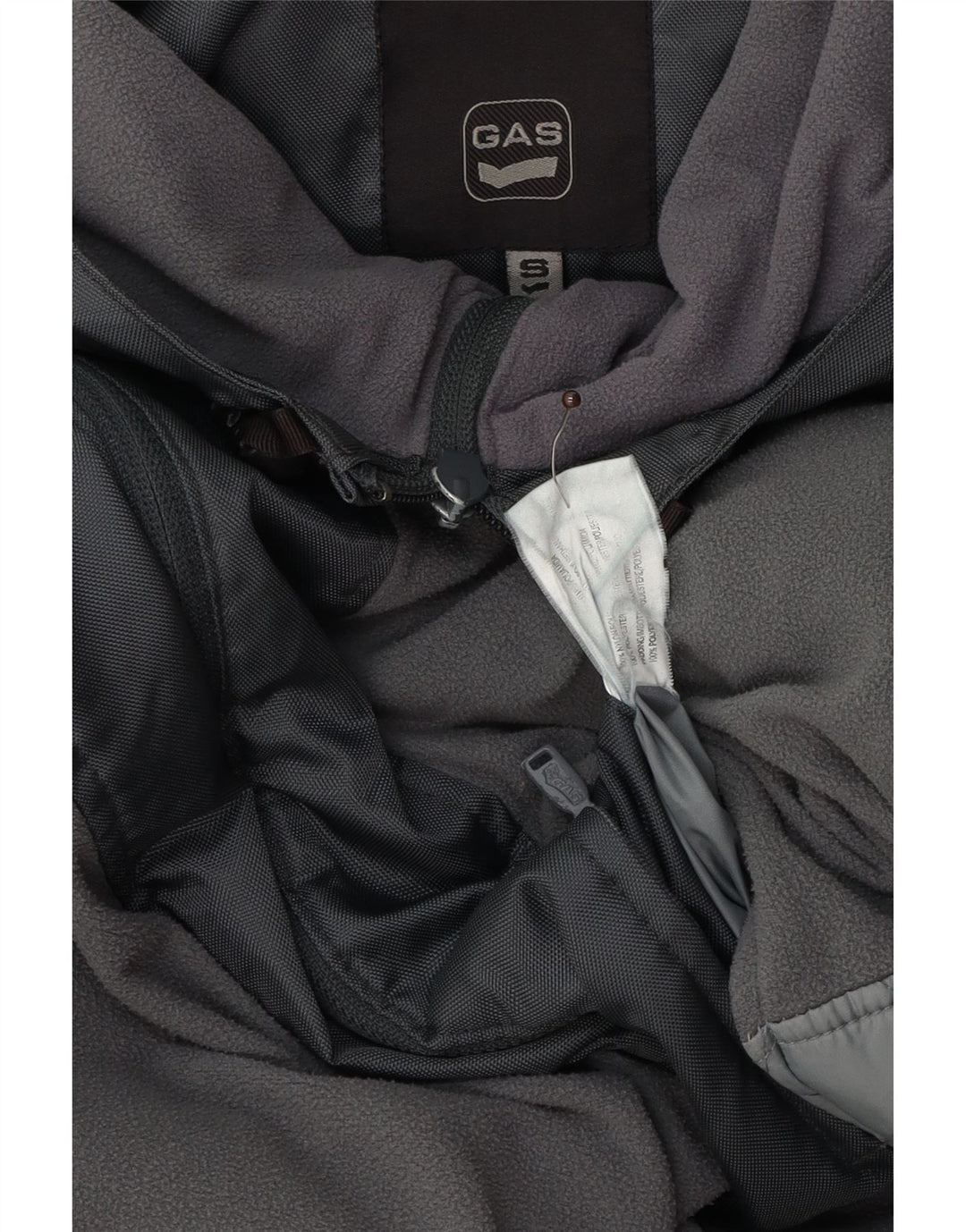 Gas Veste coupe-vent à capuche pour homme Petit gris Polyester