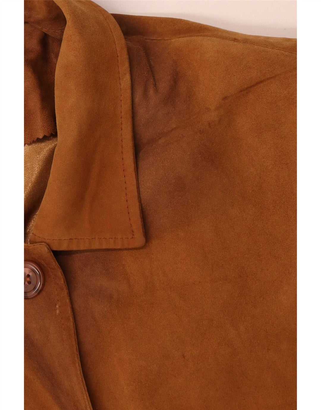 manteau en cuir surdimensionné femme vintage UK 20 2XL Cuir marron