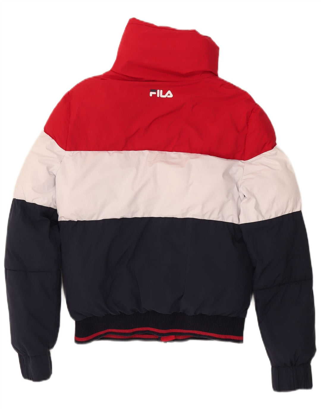 Fila Veste matelassée surdimensionnée pour femme UK 10 Small Multicolore Colourblock