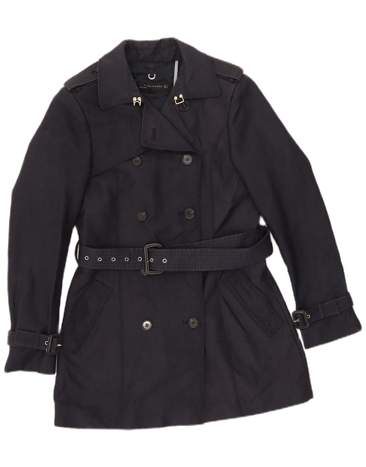 Zara Trench Femme UK 12 Bleu Marine Moyen