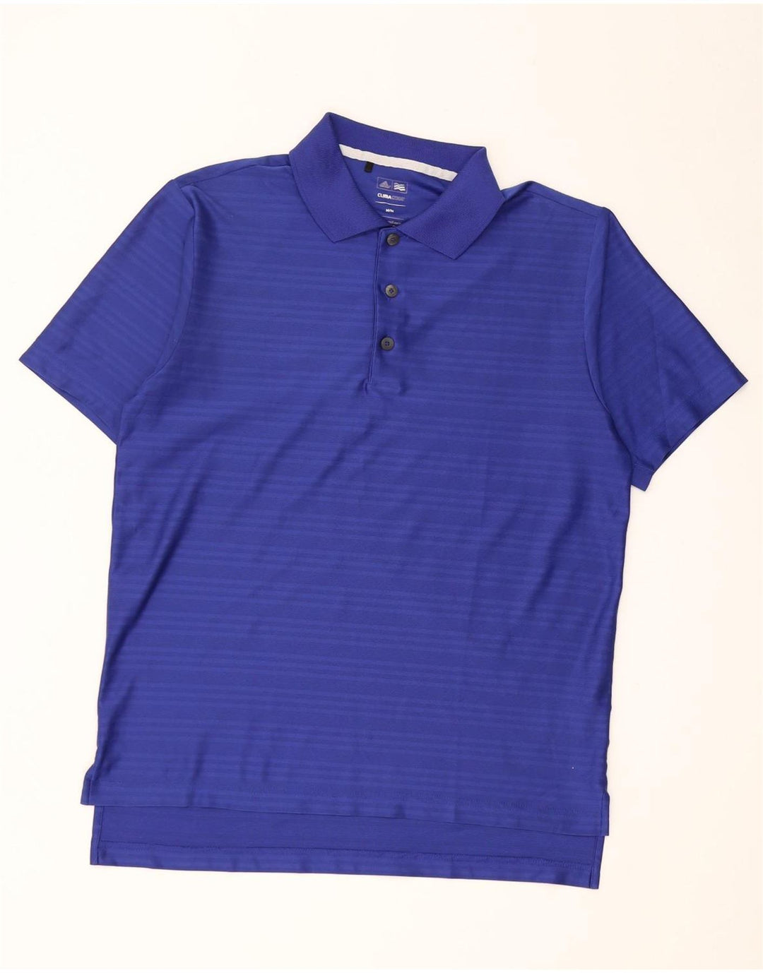 Adidas Polo Climacool Homme Bleu Moyen Polyester à Fines Rayures