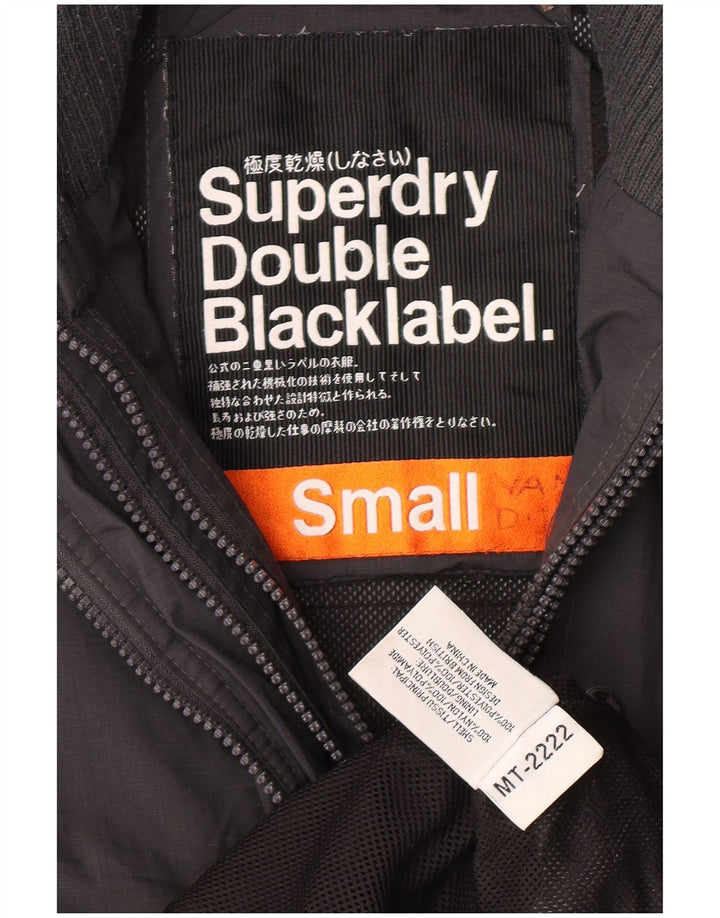 Superdry Veste de pluie graphique pour femme UK 10 Small Gris Nylon