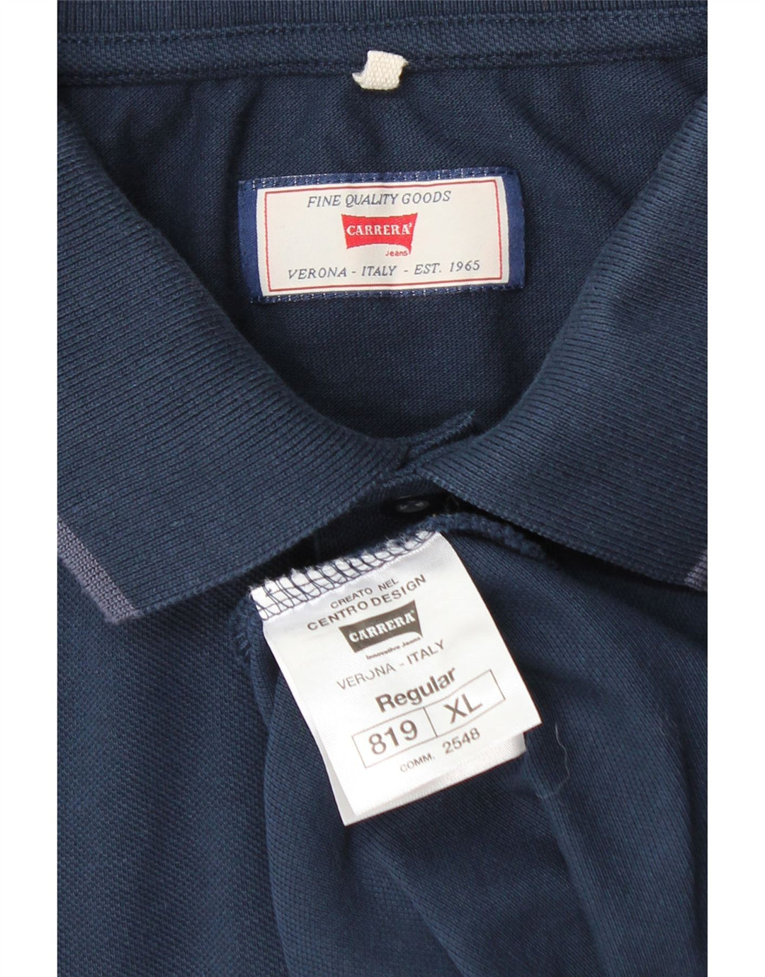 CARRERA Polo Regular Fit Homme Bleu Marine XL Coton