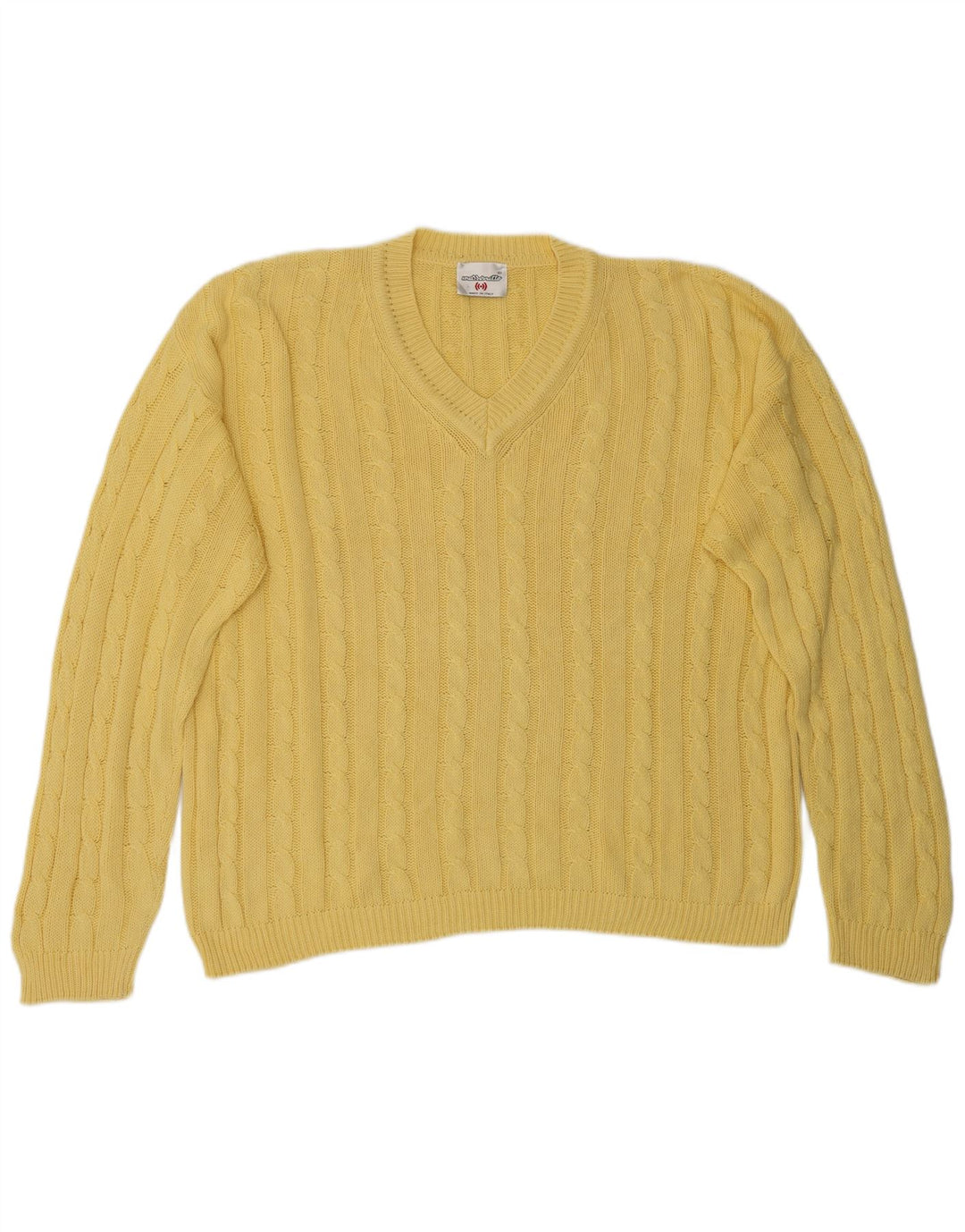 Mazzonetto Pull Col V Homme Jaune Moyen Coton
