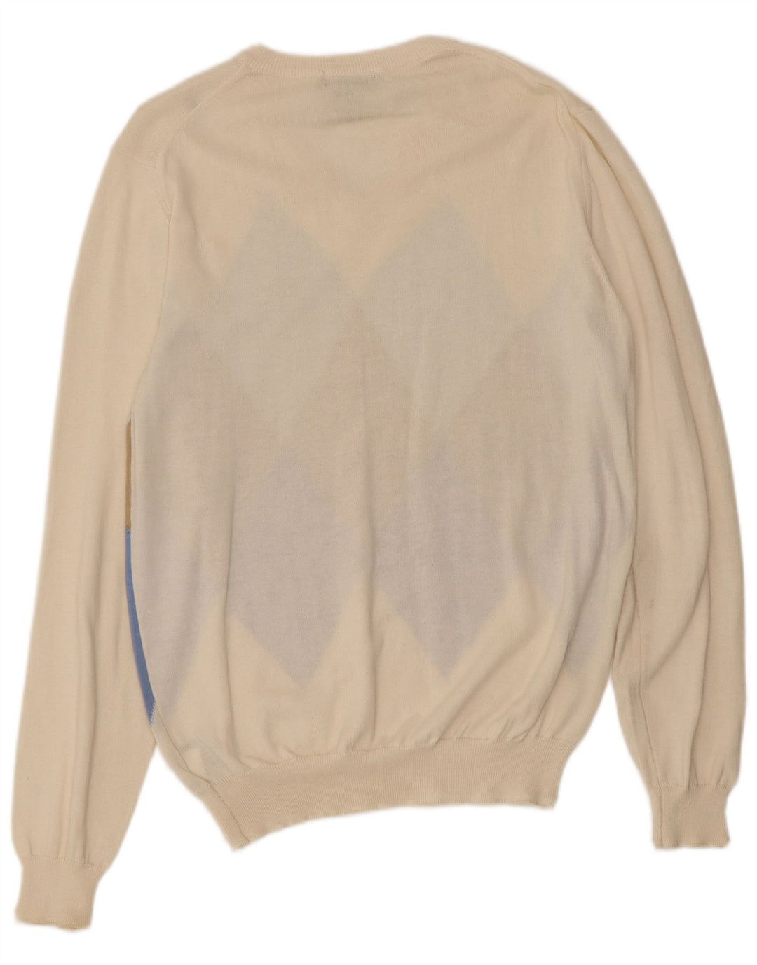 Gant Pull col V Homme Blanc Moyen Argyle/Diamant Coton