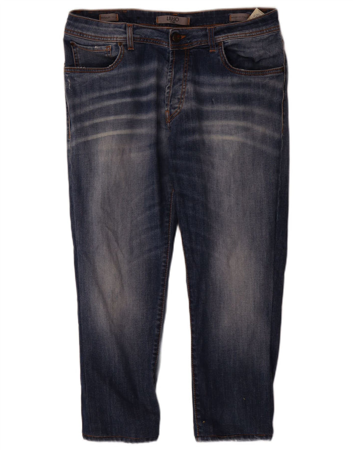 Liu Jo Jean Slim Regular Homme IT 49 Moyen W34 L25 Bleu Coton