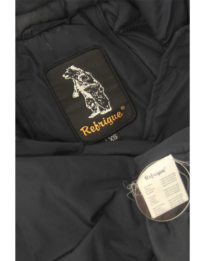 Refrigue Parka à capuche pour femme UK 6 XS Bleu marine Polyester