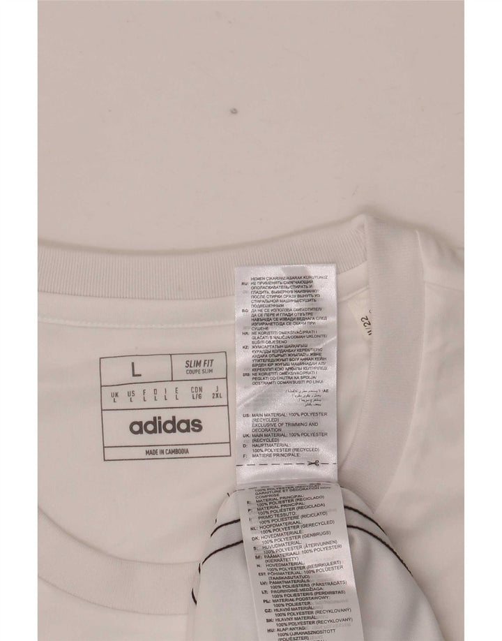 Adidas Hommes Aeroready T-Shirt Haut Grand Blanc Polyester