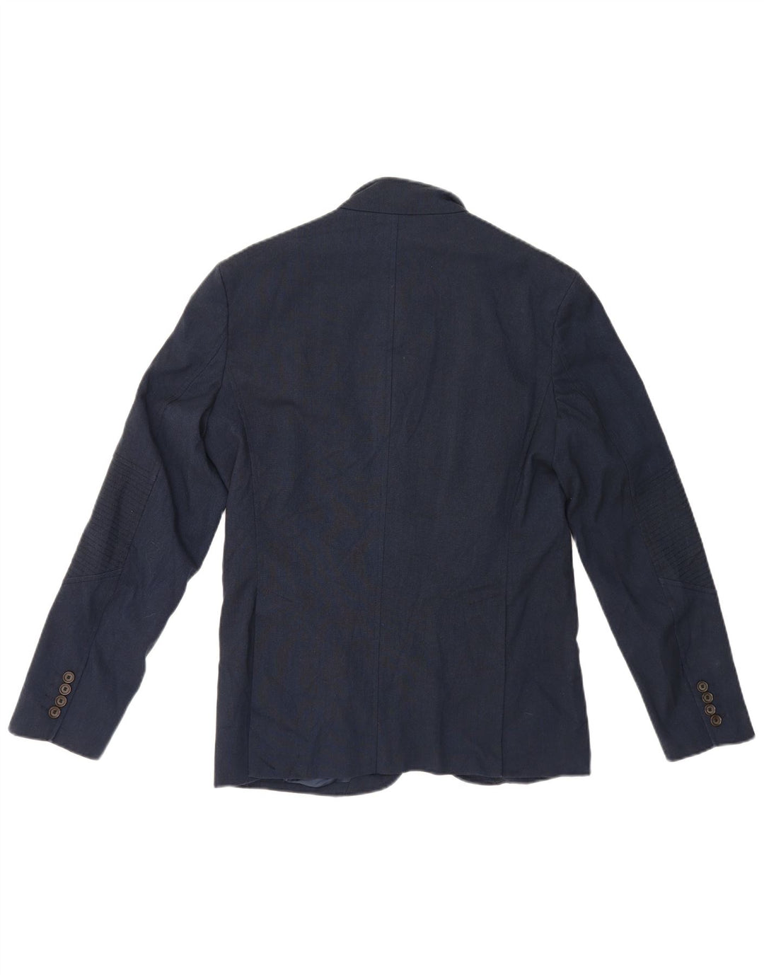 Zara Veste Blazer 4 Boutons Homme UK 40 Large Bleu Marine Polyester