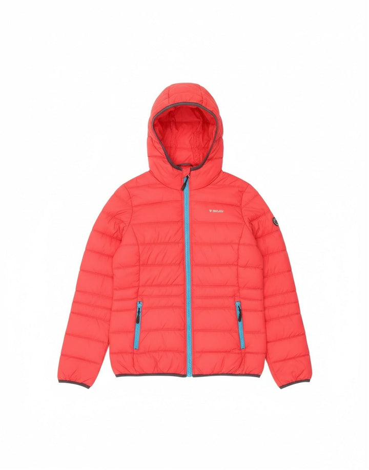 Brugi Veste matelassée à capuche pour femme UK 44 Medium Rouge Polyamide