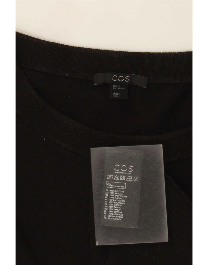Cos Pull col bateau pour femme UK 14 en coton noir moyen