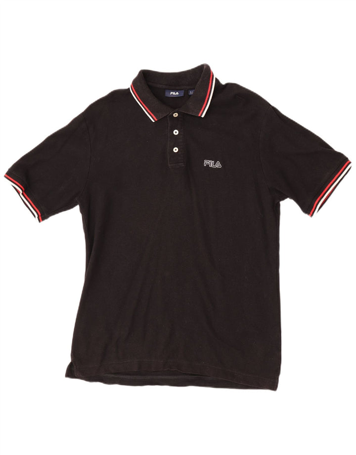 Fila Polo Homme Noir Moyen Coton