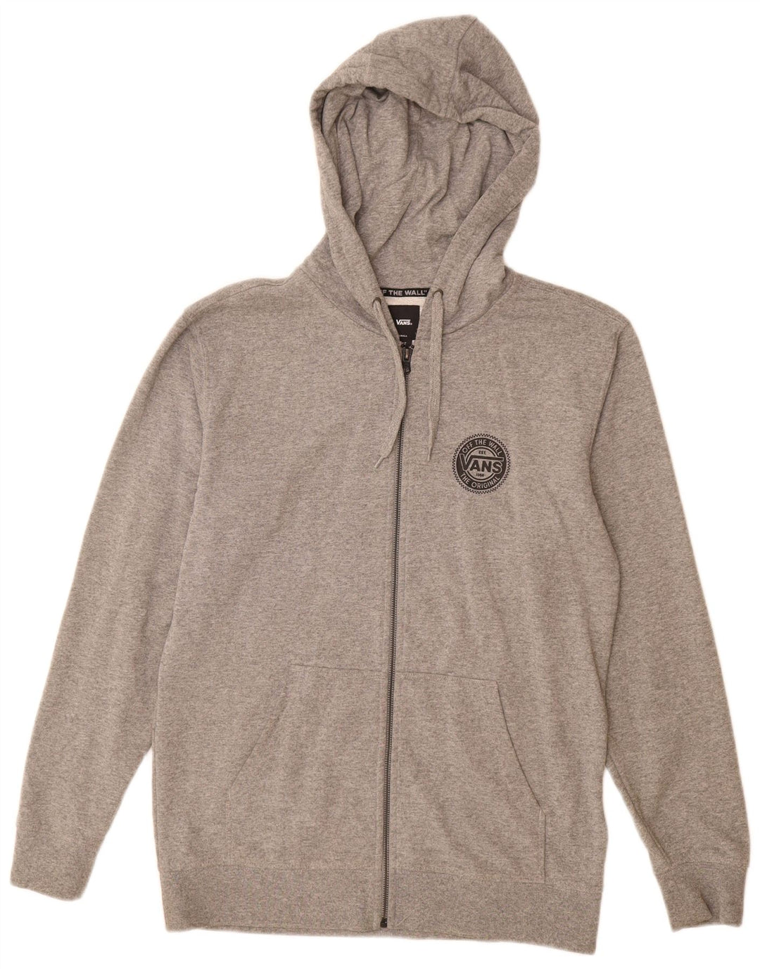 Vans Pull à capuche zippé pour homme Petit coton gris