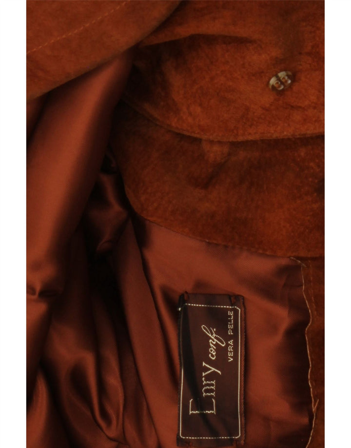 veste en daim homme vintage UK 40 grand cuir marron