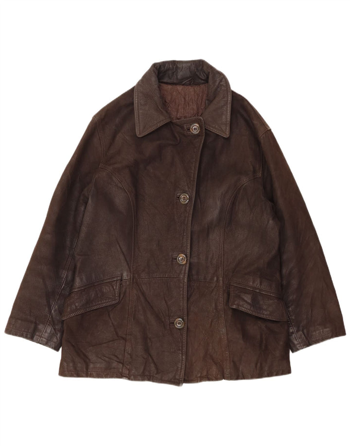 RELISH Veste en Cuir Femme IT 46 Grand Cuir Marron