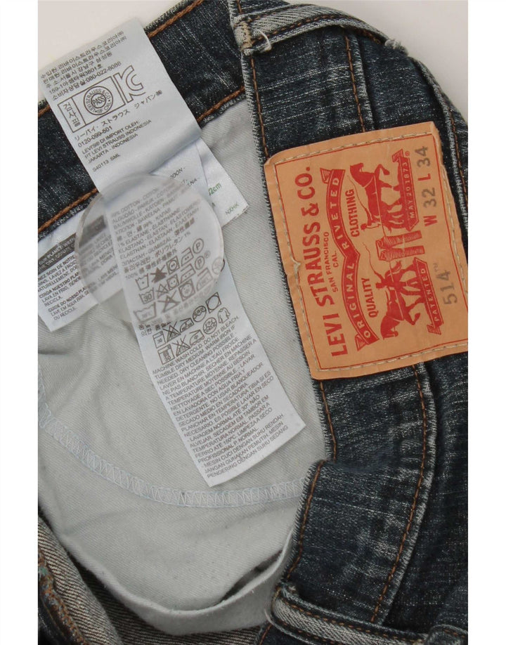 Levi's Jean Droit 514 Homme Bleu W32 L34 Coton