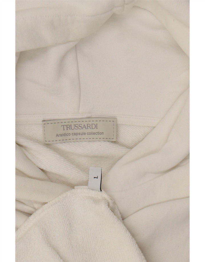 TRUSSARDI Mens Hoodie Jumper Large White