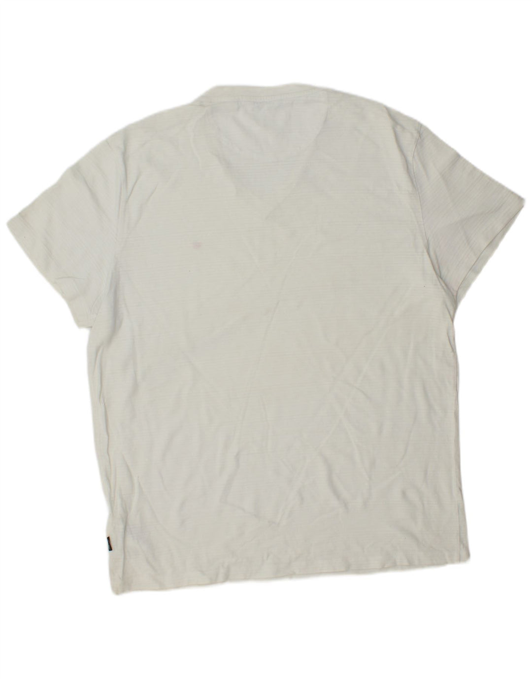 CALVIN KLEIN T-Shirt Homme Top Large Blanc Rayé Coton
