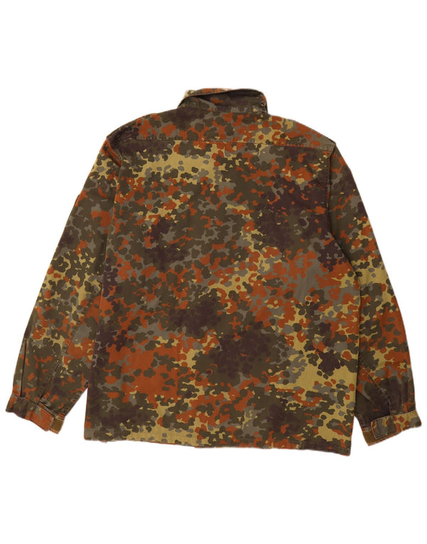 vintage Mens Overshirt Chemise Militaire Grand Kaki Camouflage Coton