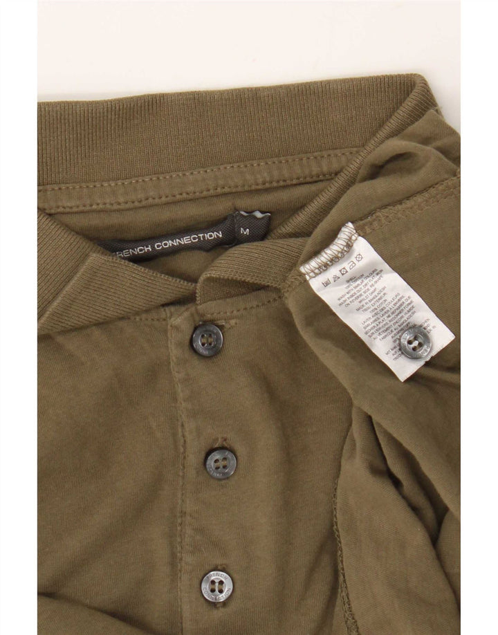 French Connection Polo à Manches Longues Regular Fit Homme Kaki Moyen