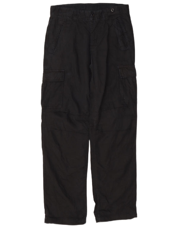 Zara Pantalon cargo droit pour homme EU 40 Medium W31 L32 Bleu marine Coton