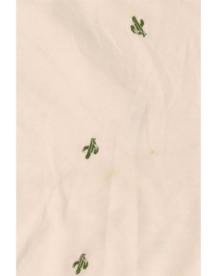 Marks & Spencer Sweat-shirt à motif abstrait pour femme UK 16 Large Blanc