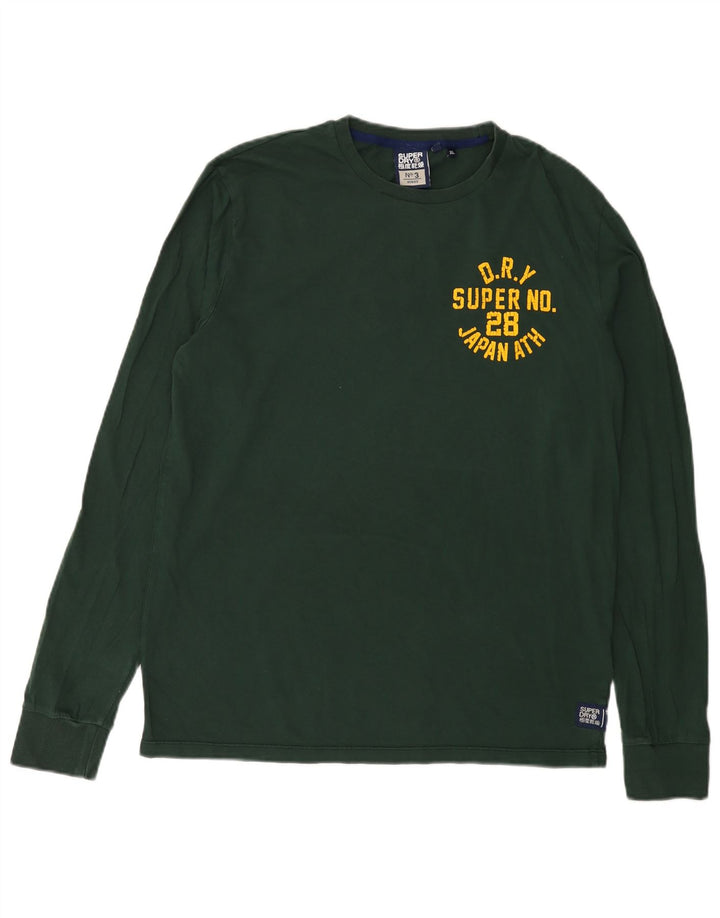 Superdry Haut graphique à manches longues XL en coton vert pour homme