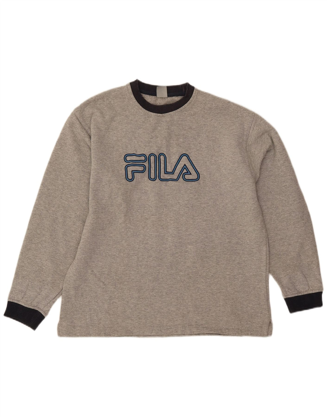 Fila Sweat-shirt graphique pour homme IT 48 Gris moyen chiné en coton