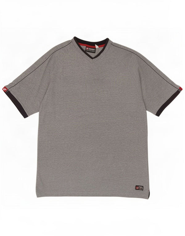 Lotto T-Shirt Homme Haut Large Gris Coton