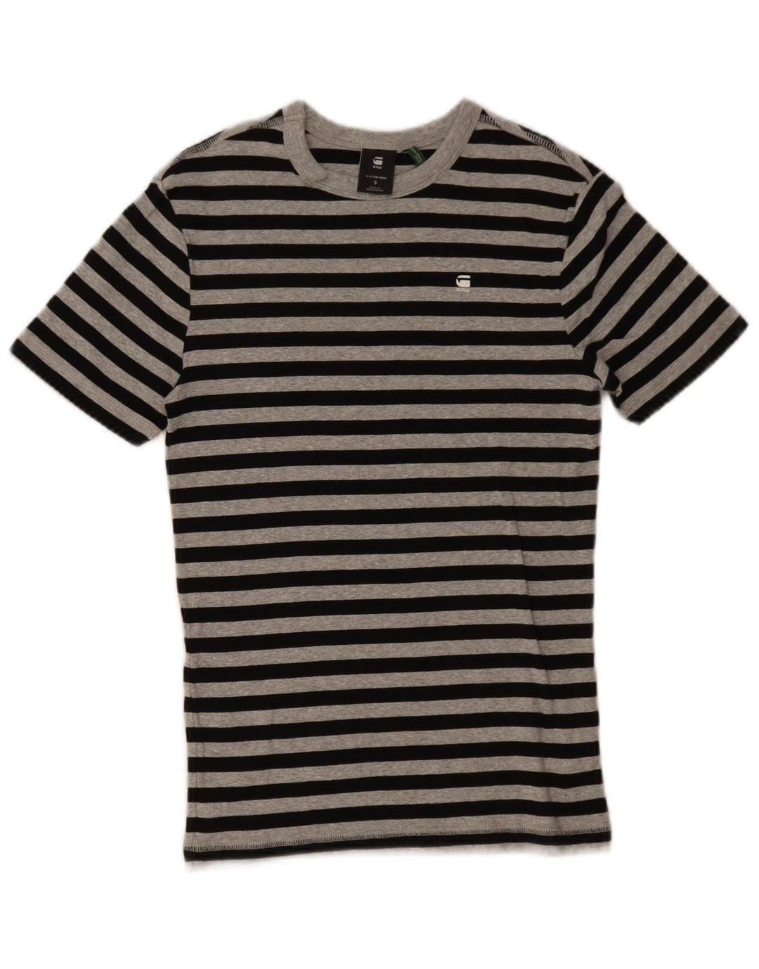 G-STAR Homme T-Shirt Top Petit Noir Rayé Coton