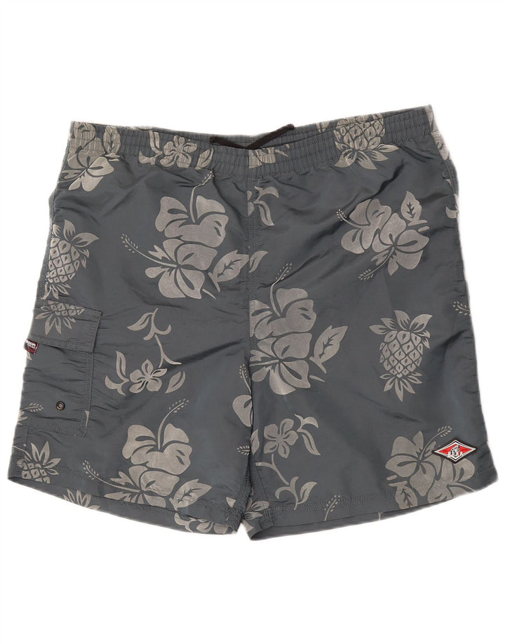 Bear Short de Sport Homme XL Gris Floral Polyamide