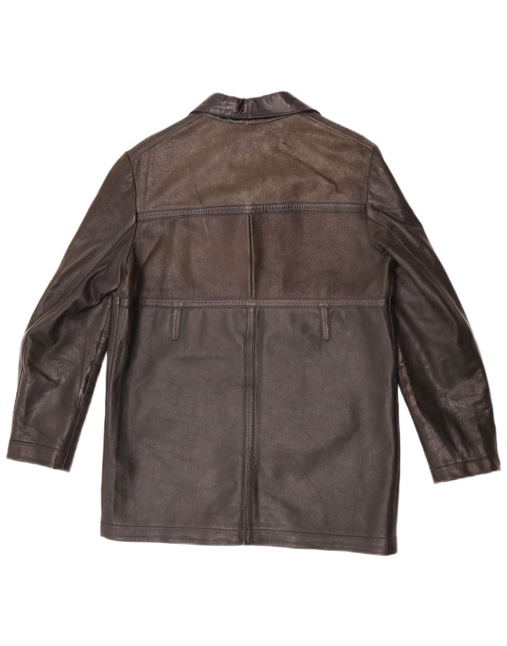 veste en cuir homme vintage UK 36 Petit Marron