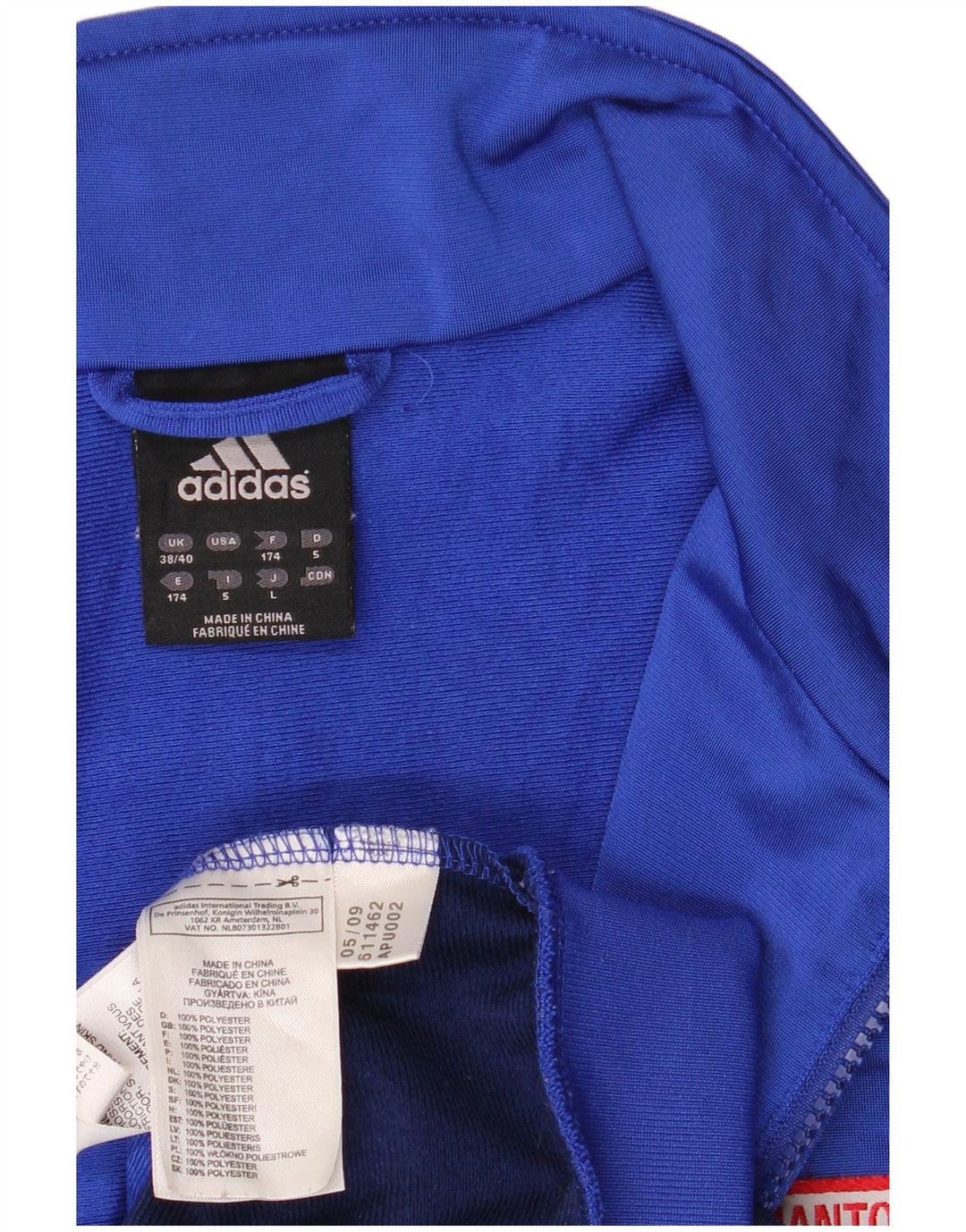 ADIDAS Veste de survêtement graphique pour hommes UK 38/40 Bleu moyen Colourblock