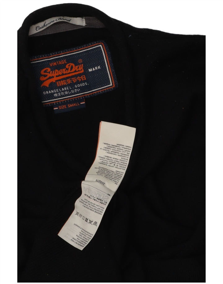 Superdry Pull ras du cou pour homme en coton noir Small