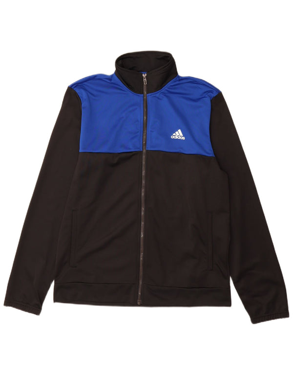 Adidas Veste de survêtement pour homme UK 42/44 Large Noir Colourblock Polyester