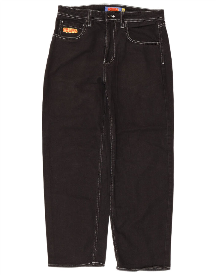 VINTAGE Jean fuselé homme W30 L28 coton noir