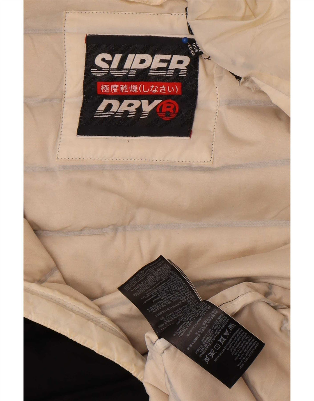 Superdry Veste matelassée à capuche pour femme UK 12 Medium Noir Polyester