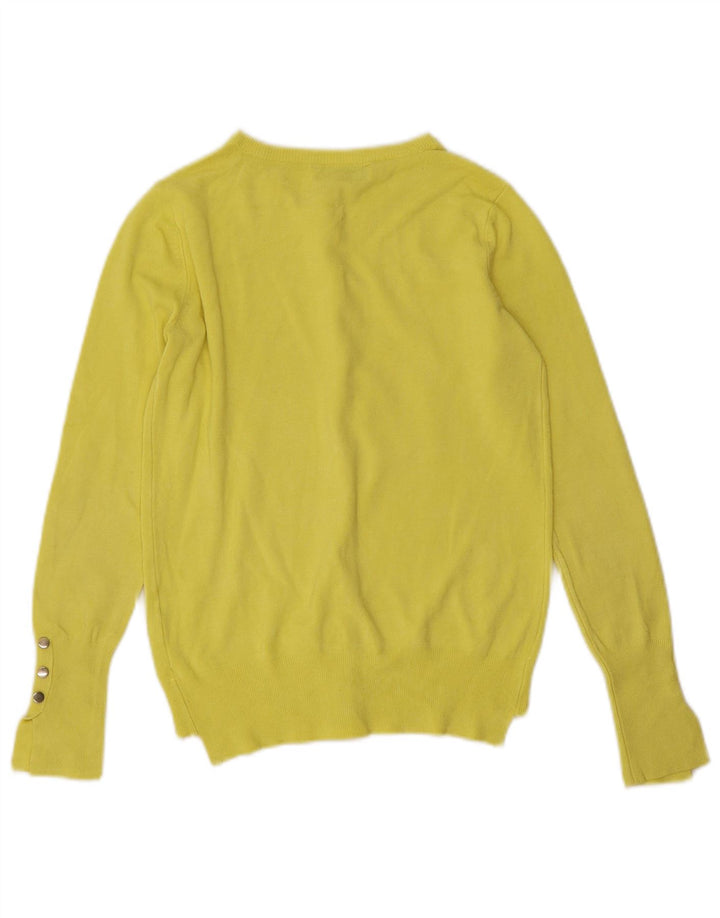 Zara Cardigan Femme Pull UK 10 Petit Jaune