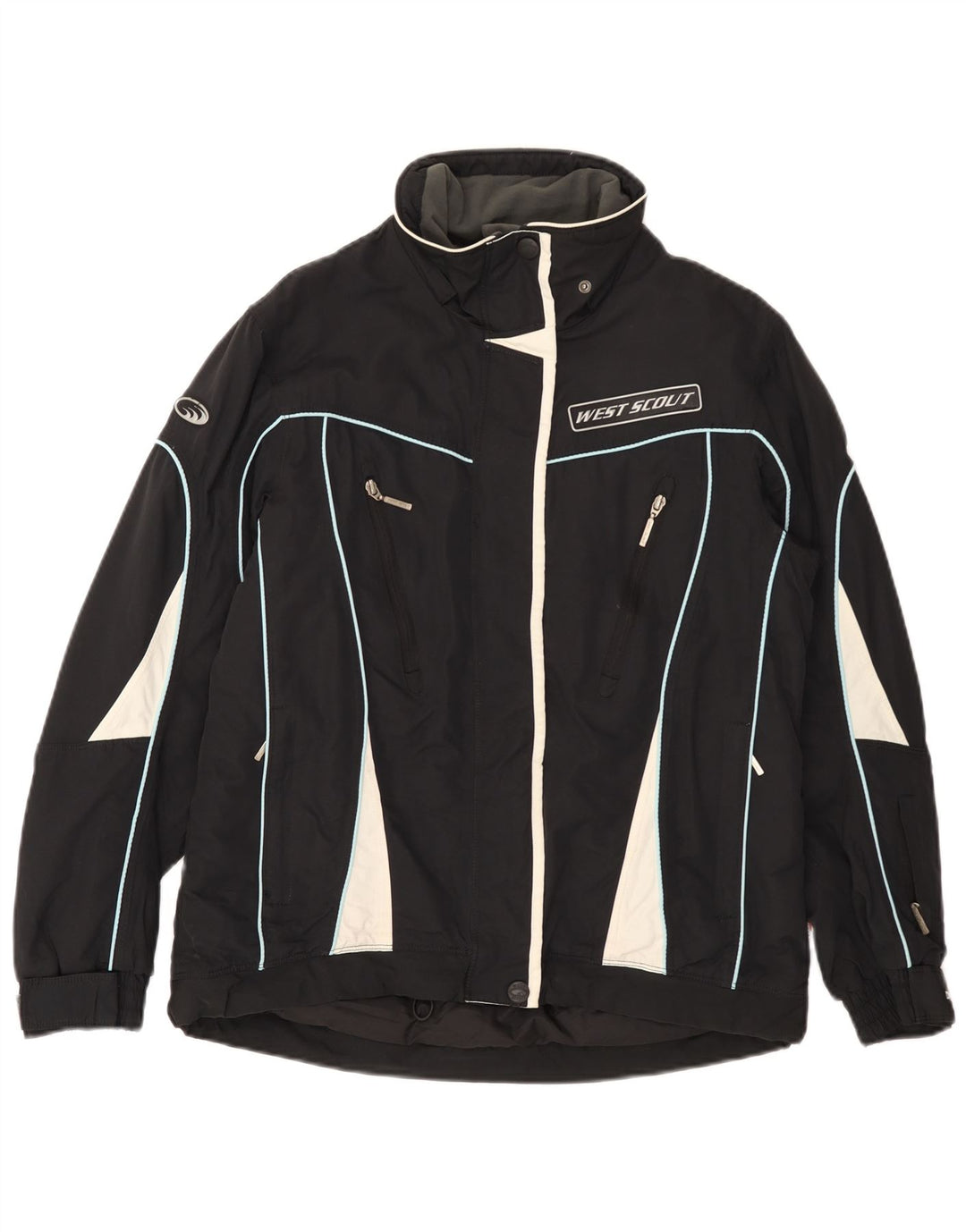 West Scout Veste coupe-vent pour femme UK 16 Large Noir Colorblock Nylon