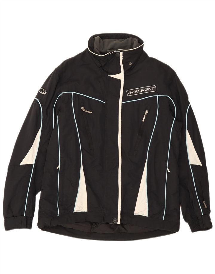 West Scout Veste coupe-vent pour femme UK 16 Large Noir Colorblock Nylon