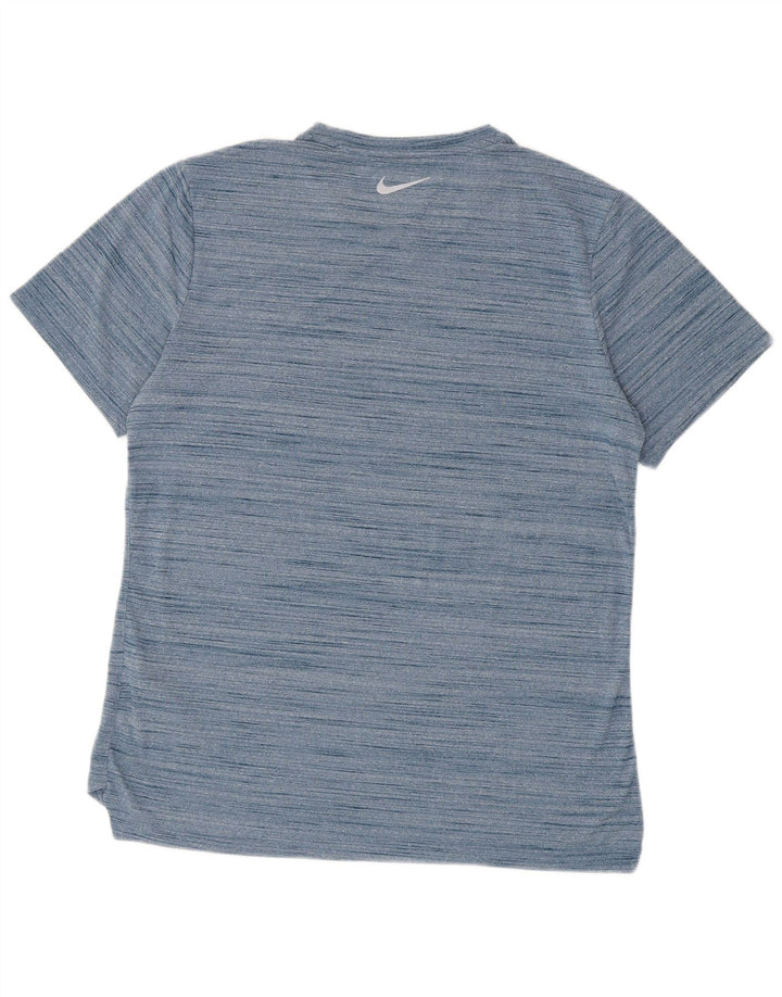 Nike Hommes Dri Fit T-Shirt Haut Large Bleu Moucheté Polyester