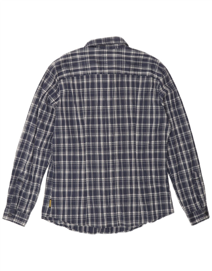 Armani Jeans Chemise Homme Grand Carreau Bleu Coton